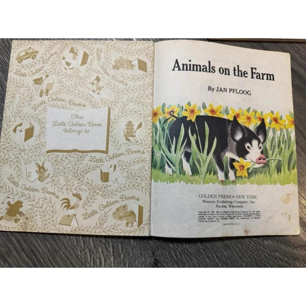 Lot Of 3, The Animals' Christmas Eve, Mother Goose- Vintage Little Golden Books